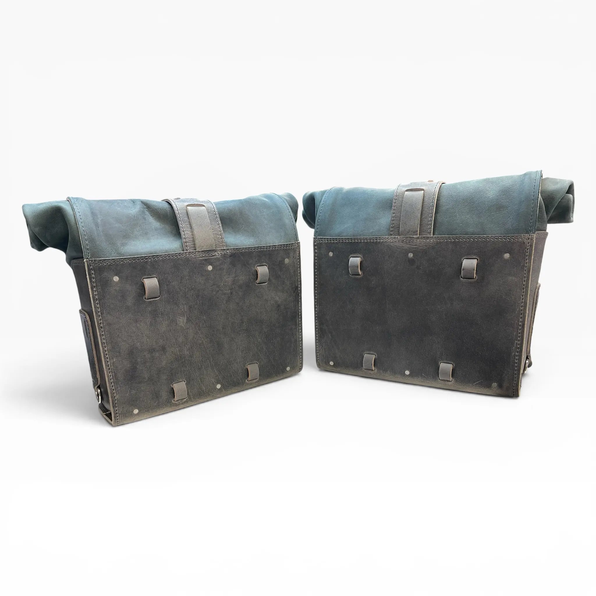 BMW R18 Buffalo Leather RollTop Panniers / Saddlebags - URP02 (Pair)
